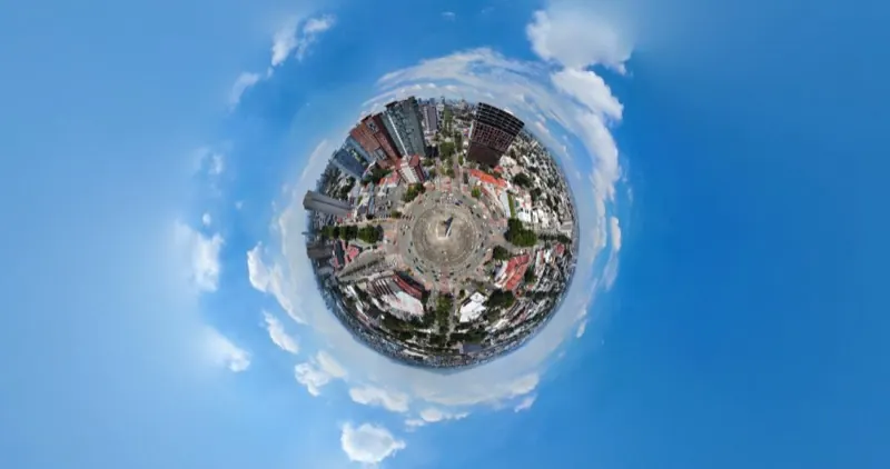 Fotografía esférica 360 de Guadalajara tomada con dron